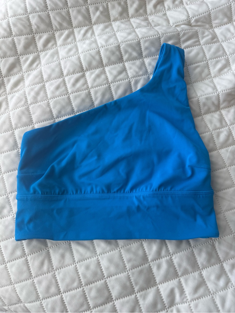 lululemon athletica One-Shoulder Sports Bra in Poolside blue